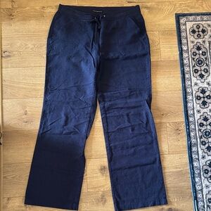 Counterparts navy blue linen pants